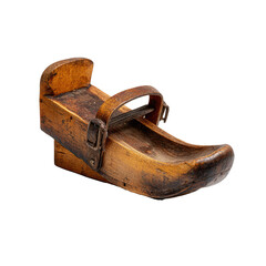 Wooden shoe, antique, carved, simple, rustic