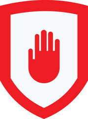 Obraz premium Man standing with Prohibited Sign, Stop and No Entry Sign