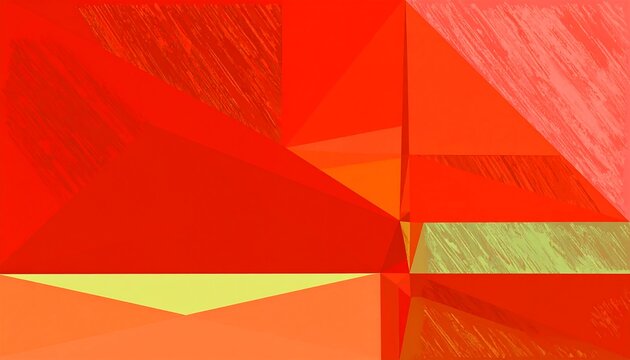Abstract geometric shapes in red and yellow - Powered by Adobe