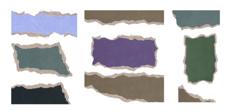 Colorful torn paper textures for creative design projects