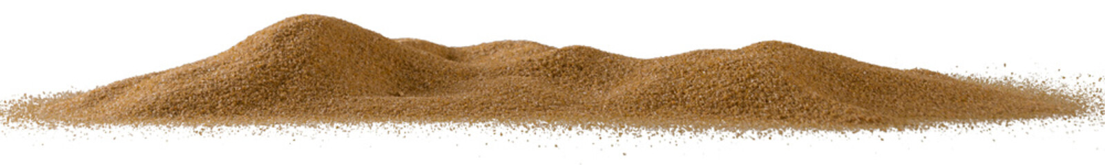 Pile of Golden Sand on Transparent Base, Front View © panadesignteam