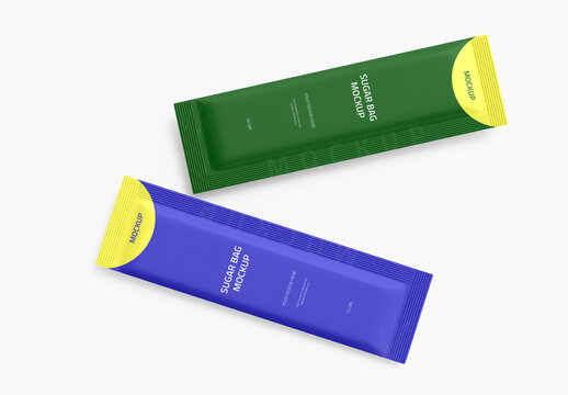 Foil Pouch & Packet Packaging Mockup