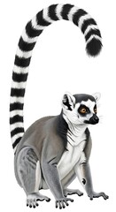 Naklejka premium Ring-tailed Lemur Portrait.