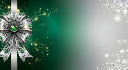 An Elegant Green Gift Bow Perfectly Designed for All Your Festive Celebrations and Events