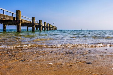 wooden pier in the sea