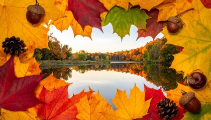 autumn leaves frame
