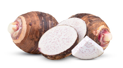 Taro isolated on transparent png ( image from camera)