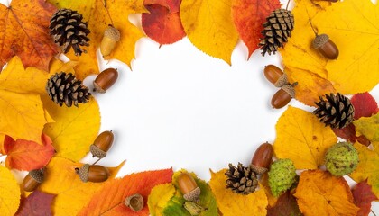 autumn leaves frame