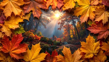 autumn leaves frame