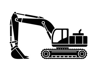 Excavator Heavy Construction Equipment Icon