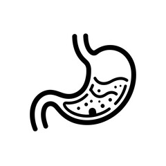 Human Stomach Organ Icon Vector Illustration
