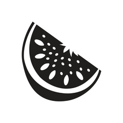 Silhouette vector of watermelon slice