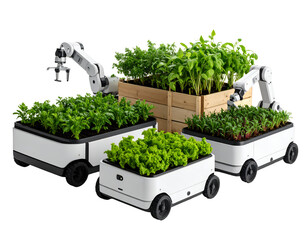Innovative robotic systems designed for efficient indoor gardening and plant cultivation in urban environments.
