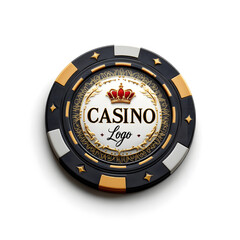 Naklejka premium Elegant Casino Chip Logo Design for Gaming and Entertainment Businesses