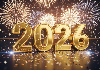 An Elegant Greeting Card for the New Year 2026.