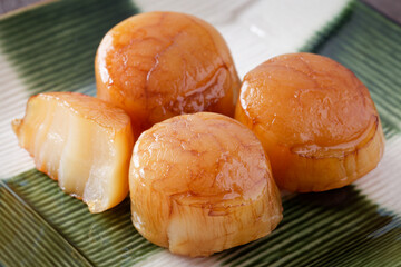 ホタテ貝柱燻油漬け