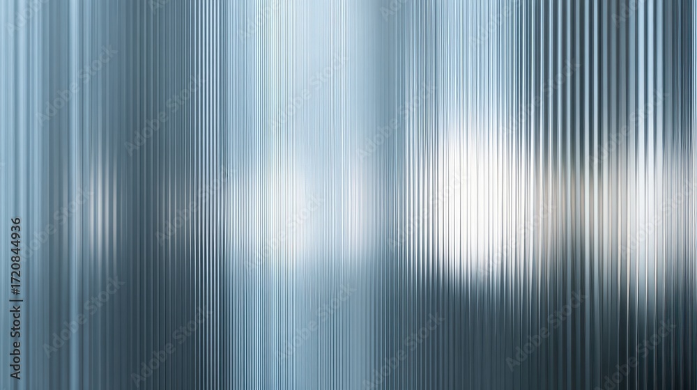 Sticker beautiful abstract ribbed background with fluted patterning in blue