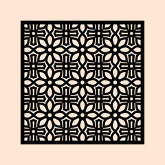 Islamic geometric ornament vector patterns for laser cutting stencil and decoration