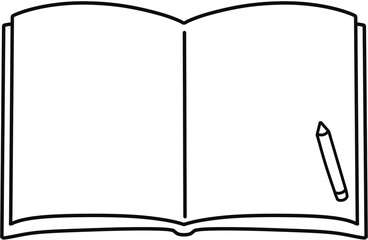 책 노트 공책 book note illust