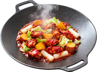 뜨거운철판닭갈비요리