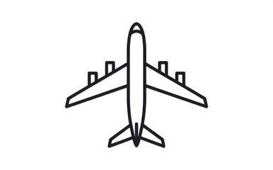 Airplane isolated on white background for travel and transportation concept