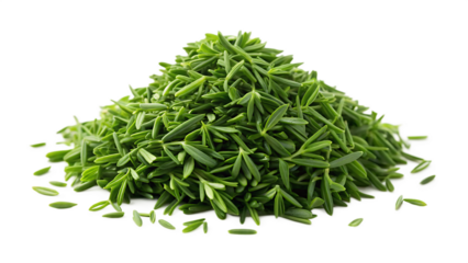 Heap of dried thyme isolated on transparent background, a fragrant herb that adds a warm and earthy flavor to culinary dishes