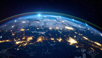 Obraz premium globe in the dark 