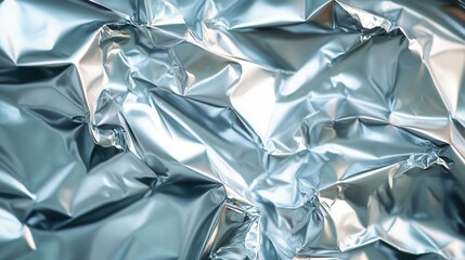Reflective Aluminum Foil Abstract Texture