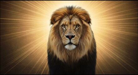 Majestic lion portrait