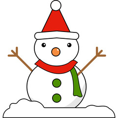 Cute Snowman Illustration