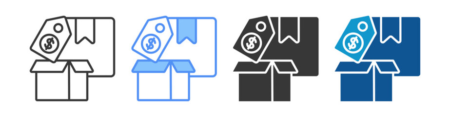 Product Icon Set Multiple Style Collection