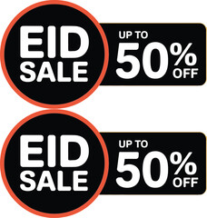 Eid sale announcement with up to 50% off discount