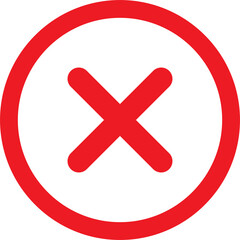 Obraz premium Tick and cross signs. Green checkmark red X icons . Circle symbols NO button for vote, decision, web, logo, app, UI. illustration