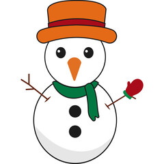 Cute Snowman Illustration