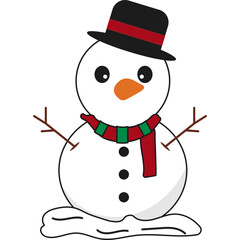 Cute Snowman Illustration