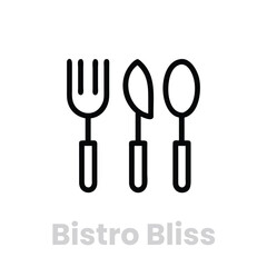 Minimalist silverware set icon , perfect for modern dining, restaurant menus, and sleek table settings for any occasion