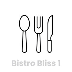 Elegant silverware icon set, perfect for fine dining, restaurant menus, and sophisticated table settings for any occasion