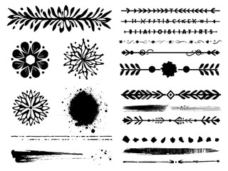 set of black and white frames