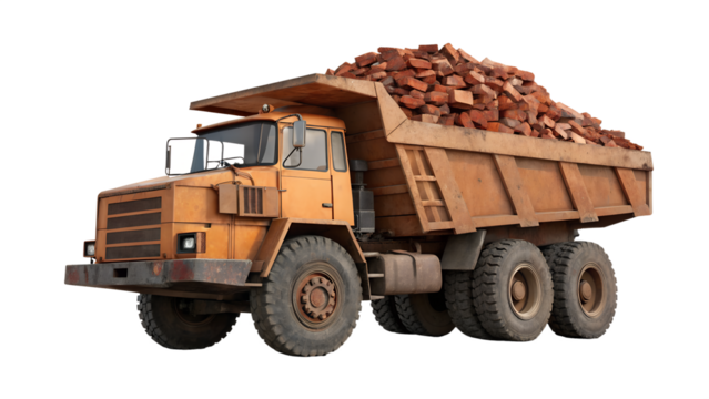 Loaded-Orange-Dump-Truck