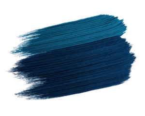 Blue abstract brush strokes on transparency background textured paint art modern creative design vibrant color artistic expression contemporary style isolated dynamic movement