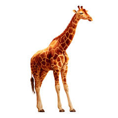 Obraz premium Giraffe Tall Long Neck Animal Safari Wildlife Gentle Icon isolated on transparent background