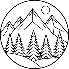 Obraz premium winter mountain icon