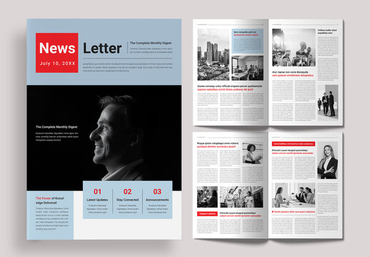 Professional Corporate Business Newsletter Layout Template