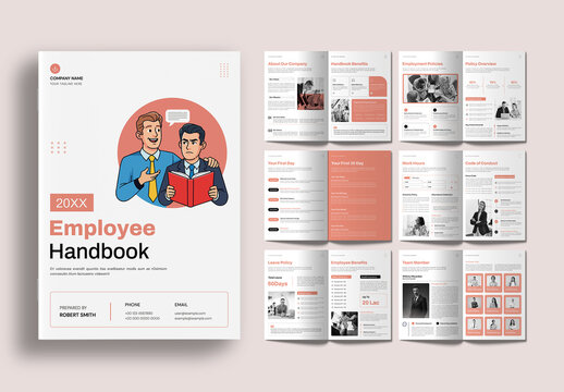 Professional & Modern HR Employee Policy Handbook Design