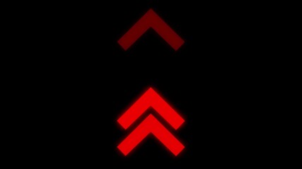Dynamic red arrows ascending on a dark background abstract motion graphic for presentations and technology themes - Powered by Adobe