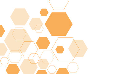 Abstract hexagon frame for futuristic banner template. Technology background design