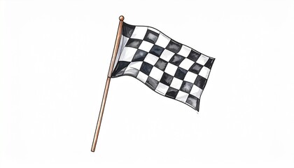 A Simple Checkered Flag Waving