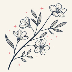 abstract floral background with flowers