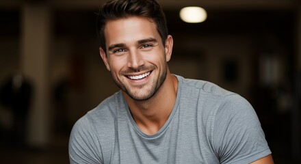 Fototapeta premium Smiling man portrait