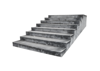 Wide concrete staircase isolated on white background png isolated on a transparent background 1